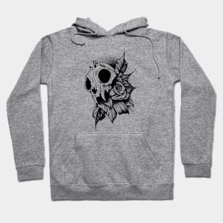 Skull And Rose (black version) Hoodie